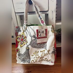 NWT Brighton All That Glitters canvas bag $100